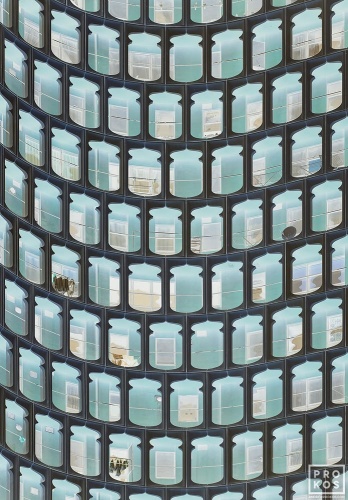 A view of the arabesque motif facade of Deira Tower in Dubai, from Andrew's conceptual photography series Inverted. High-definition fine art prints of this photo are available up to 80 inches in height.ue 