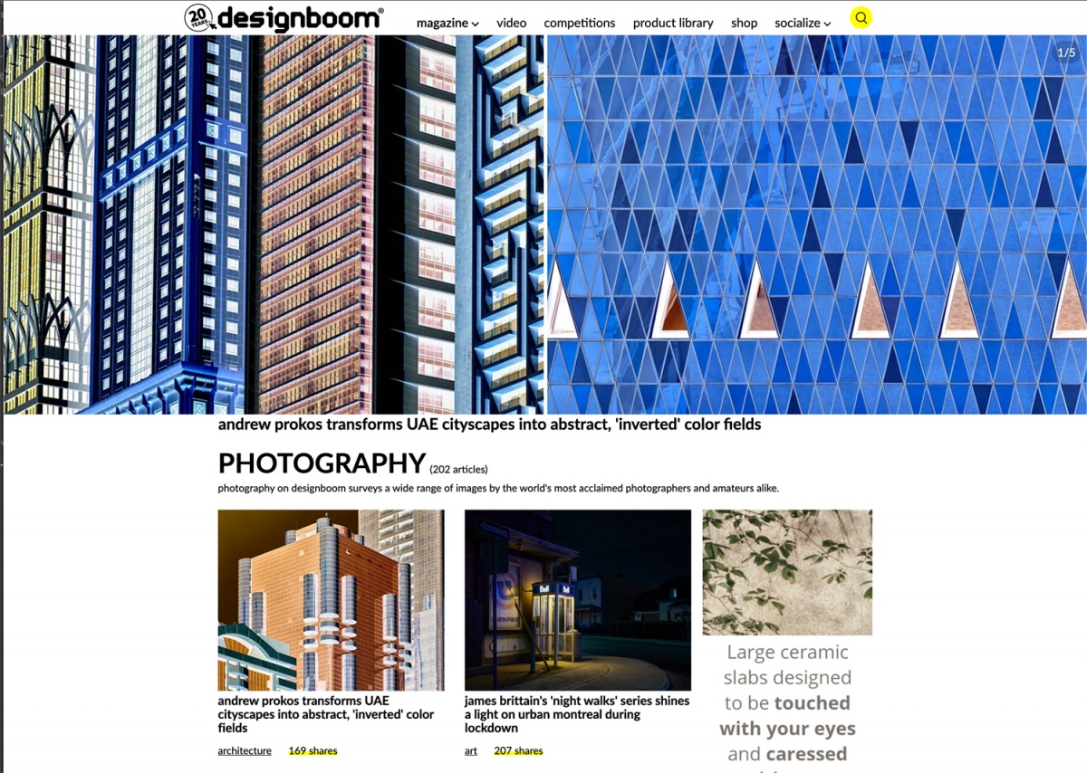 Inverted UAE Photography Series at DesignBoom Photographer Andrew Prokos