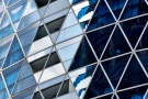 A high-definition architectural detail photograph from the Park Towers building in Dubai, United Arab Emirates