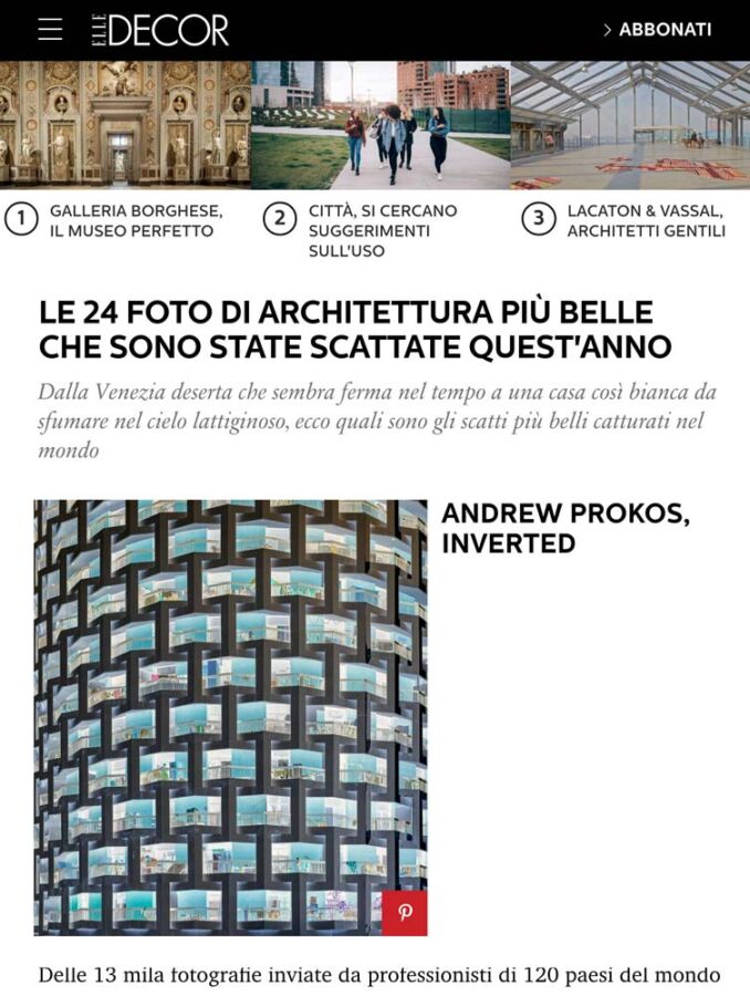 Elle Decor Italia - LE 24 FOTO DI ARCHITETTURA PIÙ BELLE CHE SONO STATE SCATTATE QUEST'ANNO