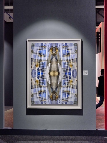 A large-scale abstract photograph from the series 'Metropolis Abstracted' in the 2022 solo exhibition 'Andrew Prokos: New Abstraction' in the United Arab Emirates