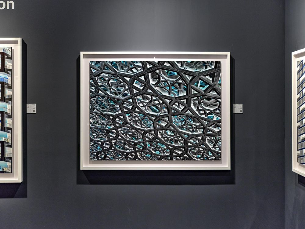 Large-scale photograph of 'Dome Nexus #1' from the series 'Inverted' in the 2022 solo exhibition 'Andrew Prokos: New Abstraction' in the United Arab Emirates