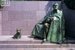 The statue of President Franklin Delano Roosevelt at the FDR Memorial, Washington DC