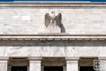 An architectural detail photo of the facade of the Federal Reserve building, Washington DC