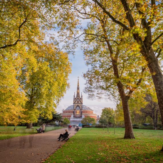 A long-exposure landscape photograph of Kensington Gardens and the Albert Memorial in London, UK. Limited edition fine art prints of this photo are available up to 80" wide and framed in various wood, metal and acrylic styles. 