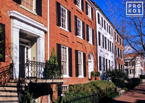 O Street Colonial Rowhouses I - Georgetown Photography - PROKOS