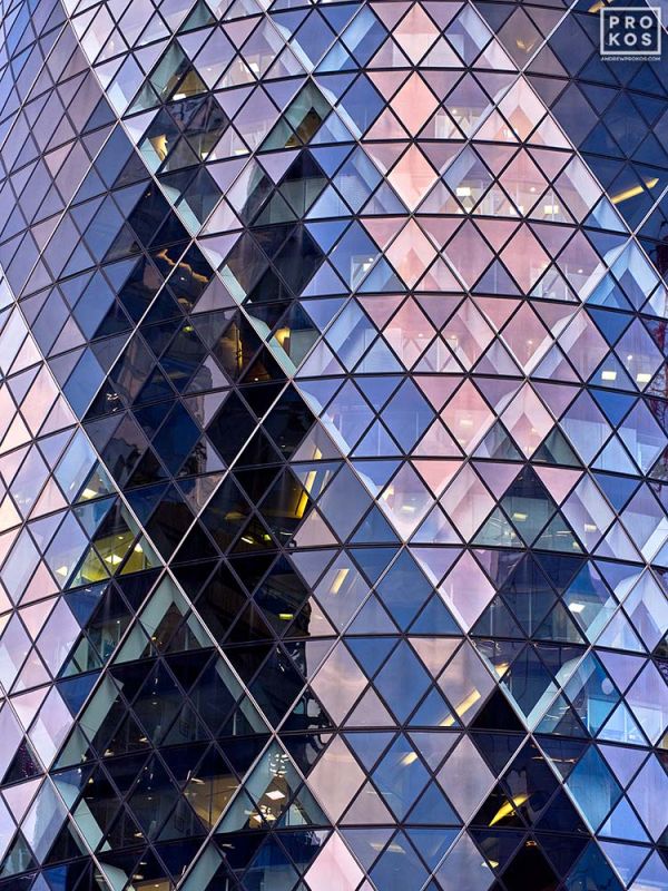 30 St. Mary Axe at Night I - Architectural Photo by Andrew Prokos