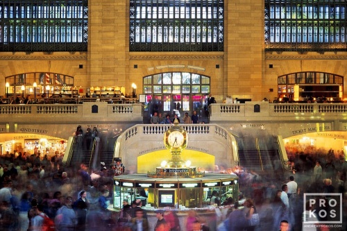 A fine art photograph of the interior of Grand Central Station (Terminal) at rush hour, New York City
