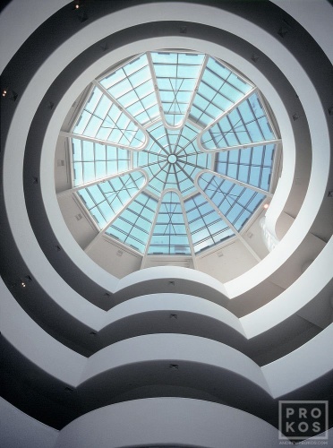 A color fine art photo of the Guggenheim Museum rotunda in New York City