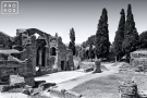 A view of the ancient Roman ruins at Hadrian's Villa near Tivoli, Italy. Fine art prints of this photo are available framed in various styles. 