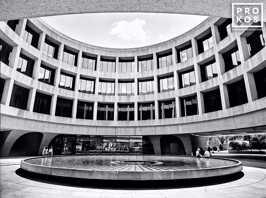 Panoramic View of the U.S. Supreme Court - Framed B&W Photograph by Andrew  Prokos