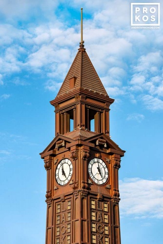 An architectural fine art photo of the clock tower at Hoboken Terminal, New Jersey.
