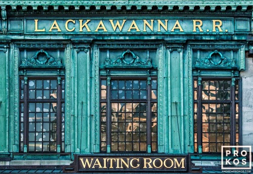 A fine art architectural photo of the ornate facade of Hoboken Terminal, New Jersey