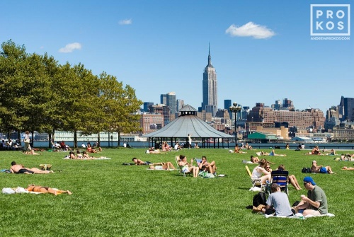 A view of Pier A Park in Hoboken, New Jersey