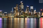 The skyline of Hudson Yards Manhattan at night, New York City