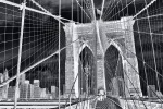 A black and white limited edition gallery photograph of the Brooklyn Bridge, from Andrew's fine art series Inverted.