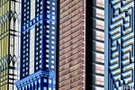 A view of the high-rise tower facades along Sheikh Zayed Road, Dubai, from Andrew's series "Inverted". High-definition fine art prints of this photo are available up to 90 inches in width.