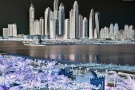 A view of Dubai Marina from the photography series 'Inverted' by fine art photographer Andrew Prokos