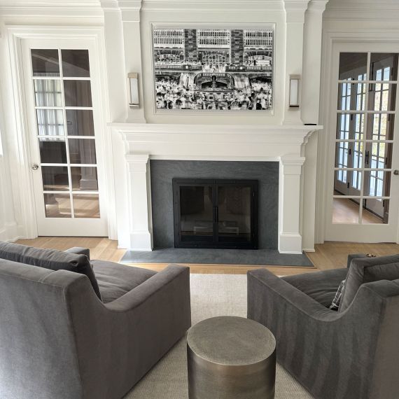 A 50 inch limited edition print of Inverted Grand Central with an acrylic float mount in the home of a collector in Connecticut.