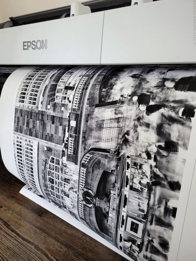 A 50 inch limited edition print of 'Inverted Grand Central' by photographer Andrew Prokos