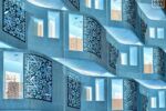 Fine art photography - A fine art architectural photograph of a curved facade from the city of Masdar in Abu Dhabi, from Andrew's conceptual photography series "Inverted UAE". Framed limited edition prints of this photo are available up to 80 inches in width