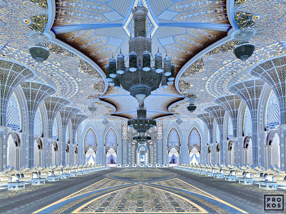 Inverted Qasr Al Watan Palace Interior Fine Art Photo Prokos