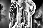 A large-format black and white photograph of the Statue of Liberty, from Andrew's fine art series Inverted.