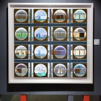 A 50 inch photograph of 'Inverted - Circle Facade' in the solo exhibition 'Andrew Prokos: New Abstraction' at Xposure International Photo Festival