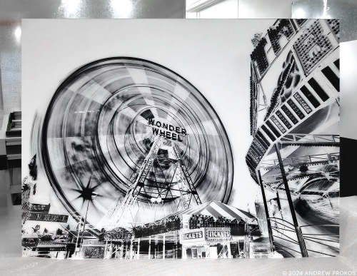 A fifty inch black and white limited edition print of 'Inverted Wonder' by photographer Andrew Prokos