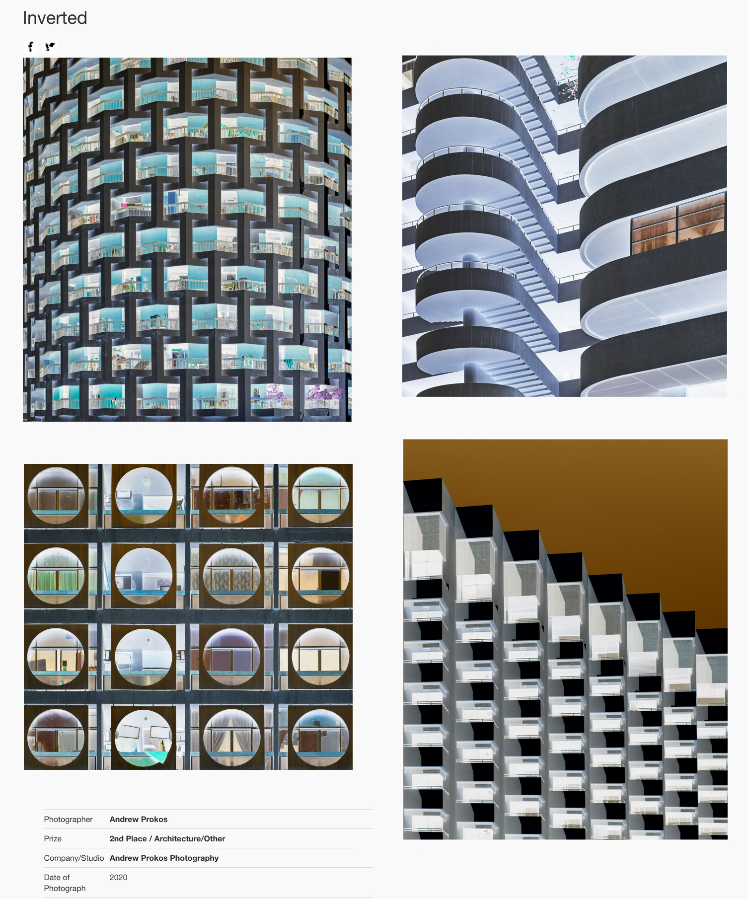 Inverted Series by Andrew Prokos - Silver Medal at the 2020 International Photography Awards