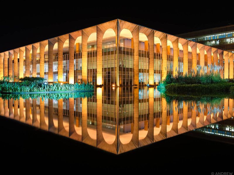 Palacio do Itamaraty at Night - Niemeyer's Brasilia