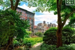 A landscape photo from Jefferson Market garden in Greenwich Village, New York City. Fine art prints of this photo are available framed in various styles. 