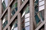 A close-up view of the contemporary facade of the Lantern House building in the High Line neighborhood of Manhattan by architecture firm Heatherwick Studio. Limited edition fine art prints of this photo are available up to 80 inches in height.
