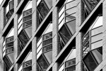 Black and white architectural photography of the windows at Lantern House in the High Line neighborhood of Manhattan. Limited edition fine art prints of this photo are available up to 80 inches in height and framed in contemporary styles. 