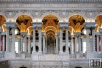 A fine art architectural photo of the balcony of the Great Hall in the Library of Congress, Washington D.C.