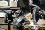 An architectural detail photo of the Neptune fountain at the Library of Congress, Washington D.C.