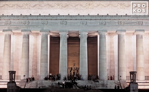 A long-exposure fine art photo of the Lincoln Memorial as seen at night, Washington DC. Limited edition fine art prints of this photo are available framed in various wood, metal, and acrylic styles. 