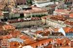 A view of the Praca da Figuiera from above, Lisbon, Portugal