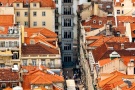 A view of the Santa Justa neighborhood of Lisbon from above, Portugal. Limited edition fine art prints of this photo are available framed in various wood, metal, and acrylic styles.