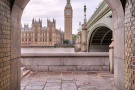 A long-exposure view of Big Ben, the Houses of Parliament and Westminster Bridge as seen through an archway at Queen's Walk. Limited edition fine art prints are available up to 80 inches in height.