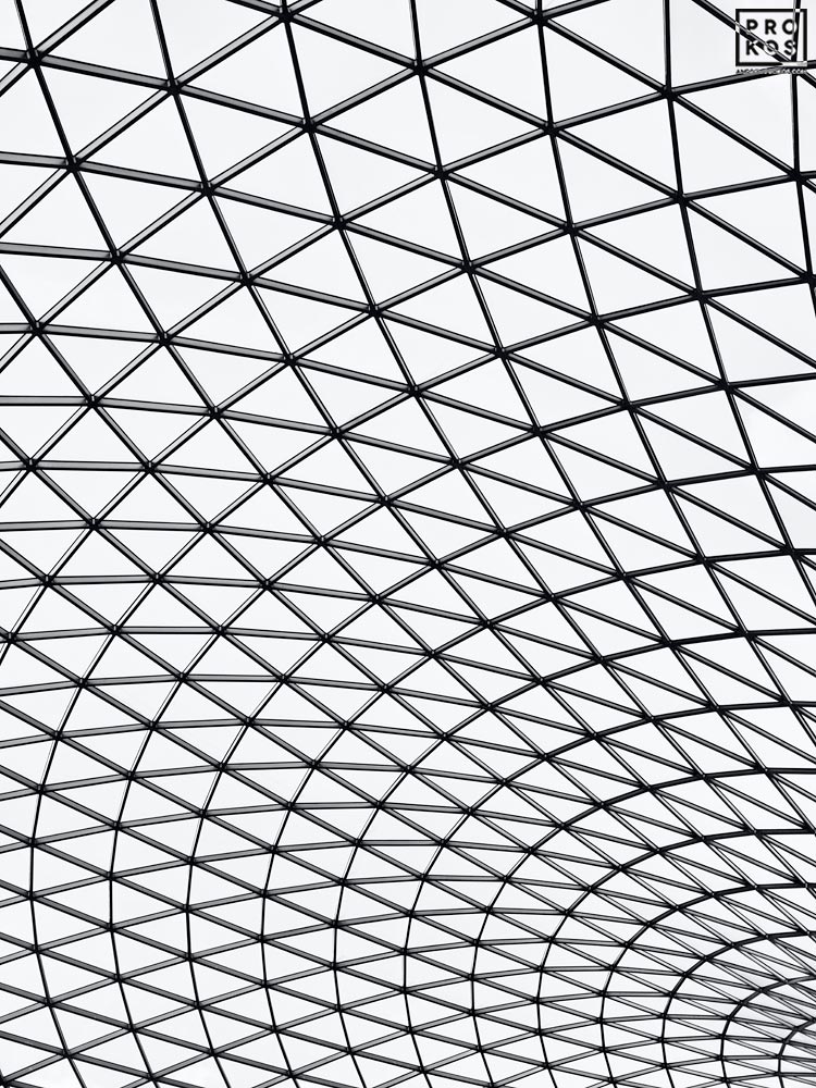 British Museum Canopy - Black & White Architectural Photo - PROKOS