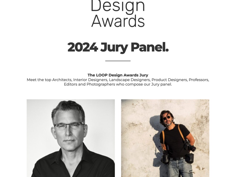 Andrew Prokos is pleased to be participating in the jury panel of the 2024 Loop Design Awards, the prestigious competition's 5th season. The jury panel is composed of top architects, interior designers, landscape designers, product designers, professors, editors and photographers.