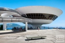 Architectural photography of the Niteroi Contemporary Art Museum (Museu de Arte Contemporanea, Niteroi) by modernist architect Oscar Niemeyer, Rio de Janeiro, Brazil. Limited edition fine art prints of this photo are available up to 50 inches in width.
