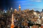 An ultra-high-definition cityscape of Manhattan transitioning from day to night, from Andrew's 'Night & Day' series.