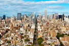A panoramic cityscape photo of Manhattan as seen from Soho during the day, New York City.