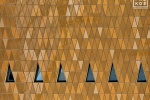 A high-definition architectural detail photo from Masdar City in Abu Dhabi, United Arab Emirates.