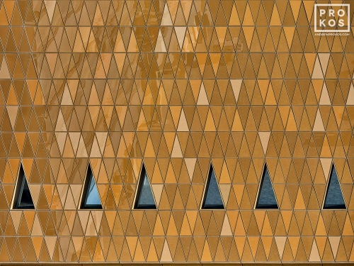 A high-definition architectural detail photo from Masdar City in Abu Dhabi, United Arab Emirates.