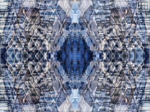 An architectural abstract photograph from the series Metropolis Abstracted, by photographer Andrew Prokos. Large-scale framed prints of this photo are available up to 80 inches.