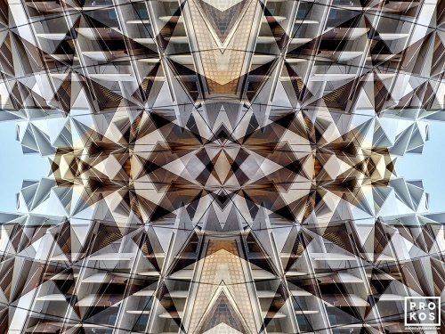 An abstract fine art photograph from Metropolis Abstracted, the award-winning series of architectural abstractions by photographer Andrew Prokos. Large-scale framed prints of this photo are available up to 80 inches in height. 