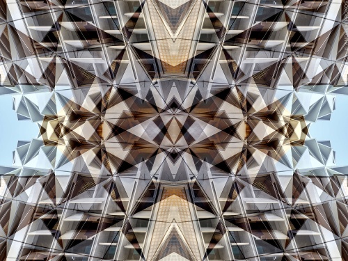 An abstract fine art photograph from Metropolis Abstracted, the award-winning series of architectural abstractions by photographer Andrew Prokos. Large-scale framed prints of this photo are available up to 80 inches in height. 